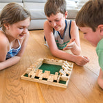 Family-friendly wooden board game for entertaining evenings