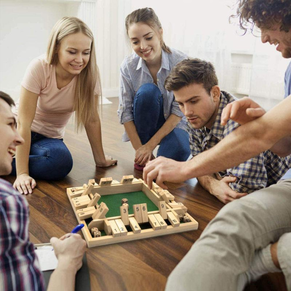 Family-friendly wooden board game for entertaining evenings