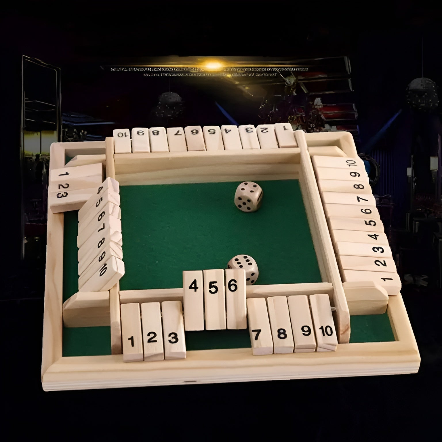 Family-friendly wooden board game for entertaining evenings