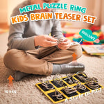 Fascinating Metal Puzzle Set – Ideal for Holidays and Game Nights, 8 Pieces