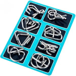Fascinating Metal Puzzle Set – Ideal for Holidays and Game Nights, 8 Pieces