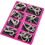 Fascinating Metal Puzzle Set – Ideal for Holidays and Game Nights, 8 Pieces