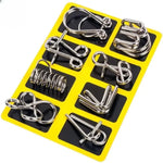 Fascinating Metal Puzzle Set – Ideal for Holidays and Game Nights, 8 Pieces