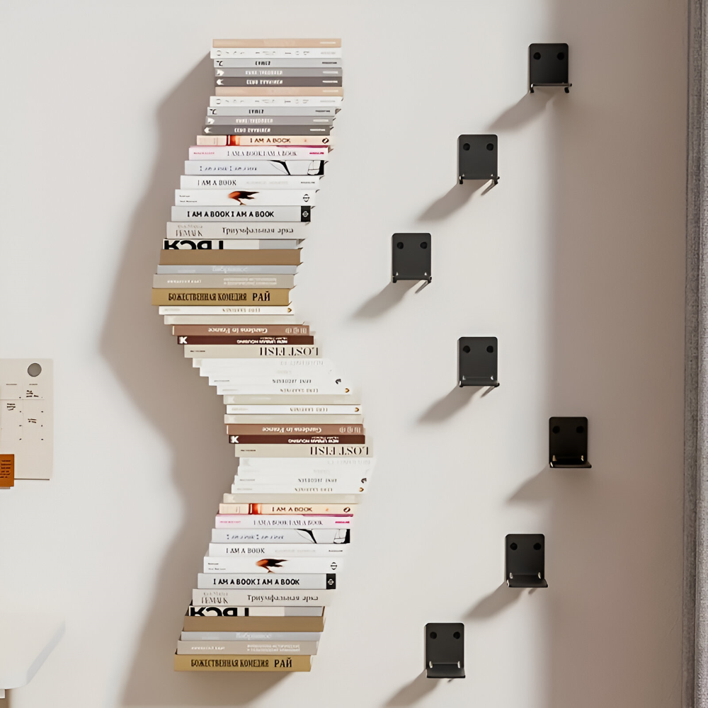 Schwebendes Bücherregal – Bücher Schwebend An Der Wand – 2er Set