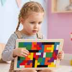 Montessori Learning Toy for Kids - Colorful Wooden Tangram Puzzle