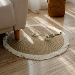 Runder Teppich im japanischen Stil – Weich und Waschbar mit Antirutsch-Design