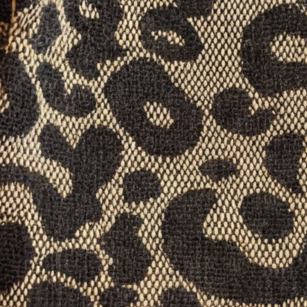 Elegant leopard print pouches with gold chain