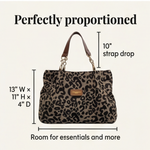Elegant leopard print pouches with gold chain