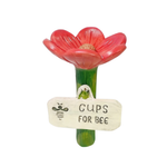 Flowering Drinking Vessel for Bees and Butterflies – Hand-decorated for Your Garden