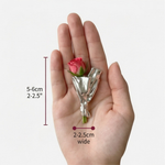 Elegant brooch with mini vase for fresh flowers
