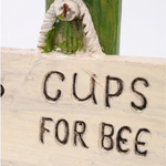 Flowering Drinking Vessel for Bees and Butterflies – Hand-decorated for Your Garden