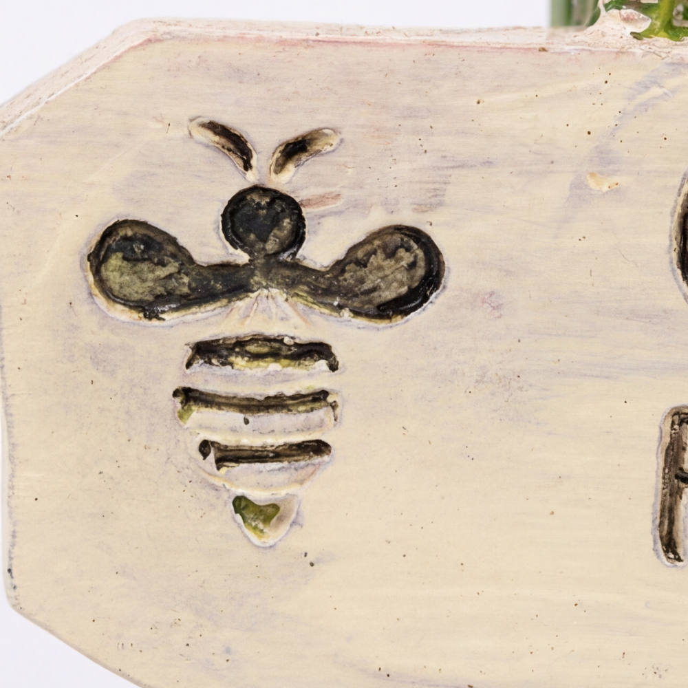 Flowering Drinking Vessel for Bees and Butterflies – Hand-decorated for Your Garden