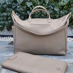 Elegant diaper bag with sophisticated storage space