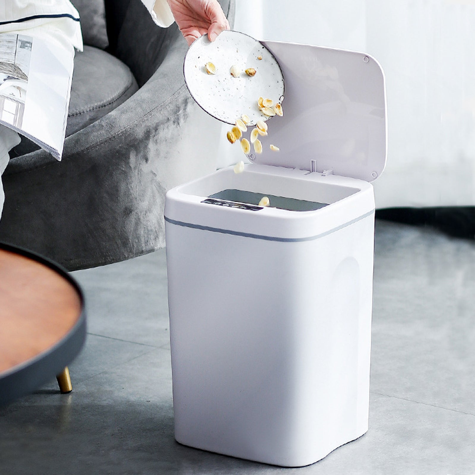 16L Hygienic Sensor Trash Can for Effortless Disposal