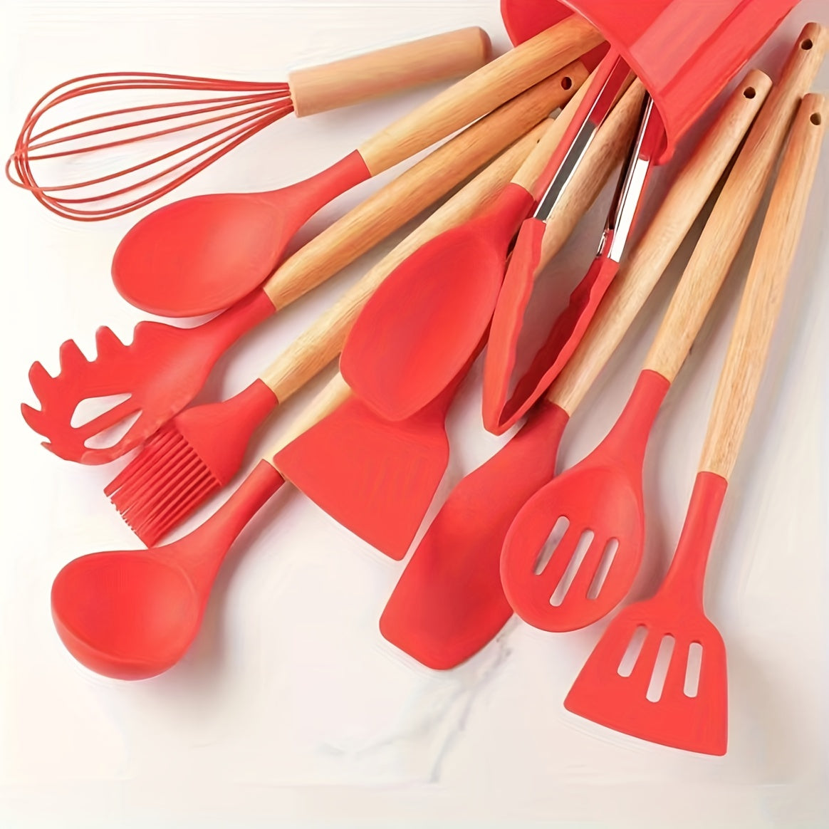 12-teiliges Premium Küchenhelfer-Set aus Edelstahl und Silikon