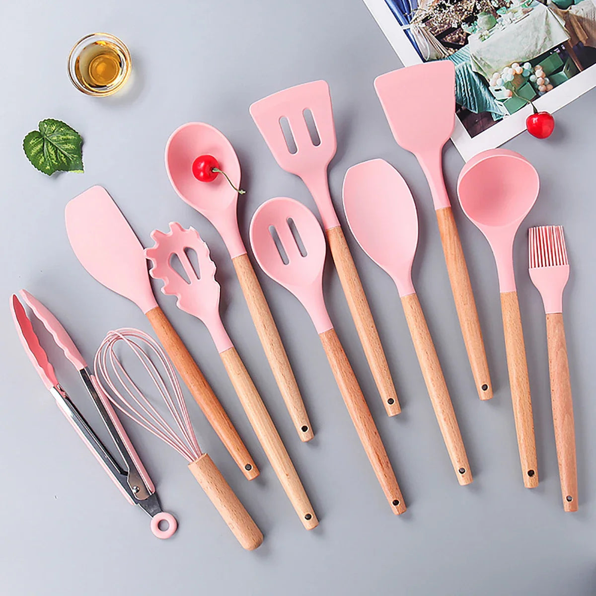 12-teiliges Premium Küchenhelfer-Set aus Edelstahl und Silikon