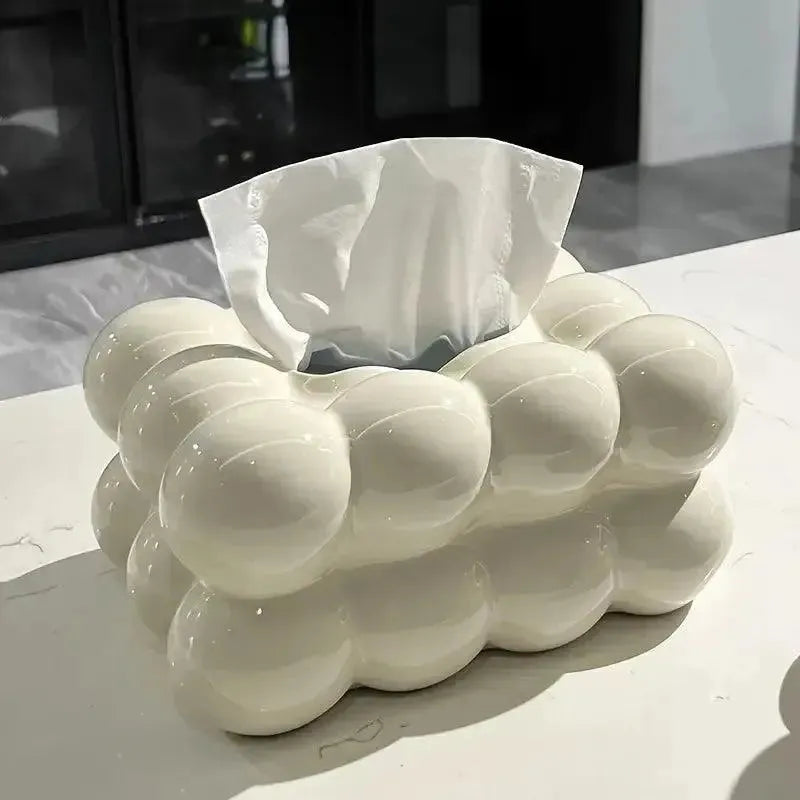 Elegant ceramic tissue dispenser