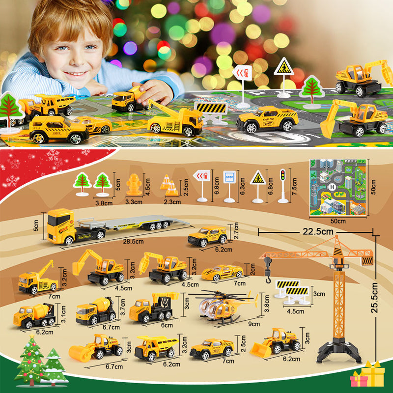 KidzConstruct - Adventskalender mit Baustellenfahrzeugen für kreative Köpfe