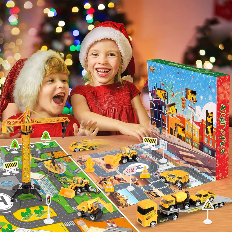 KidzConstruct - Adventskalender mit Baustellenfahrzeugen für kreative Köpfe