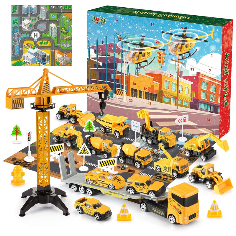 KidzConstruct - Adventskalender mit Baustellenfahrzeugen für kreative Köpfe