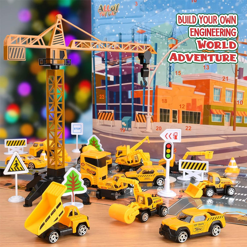 KidzConstruct - Adventskalender mit Baustellenfahrzeugen für kreative Köpfe