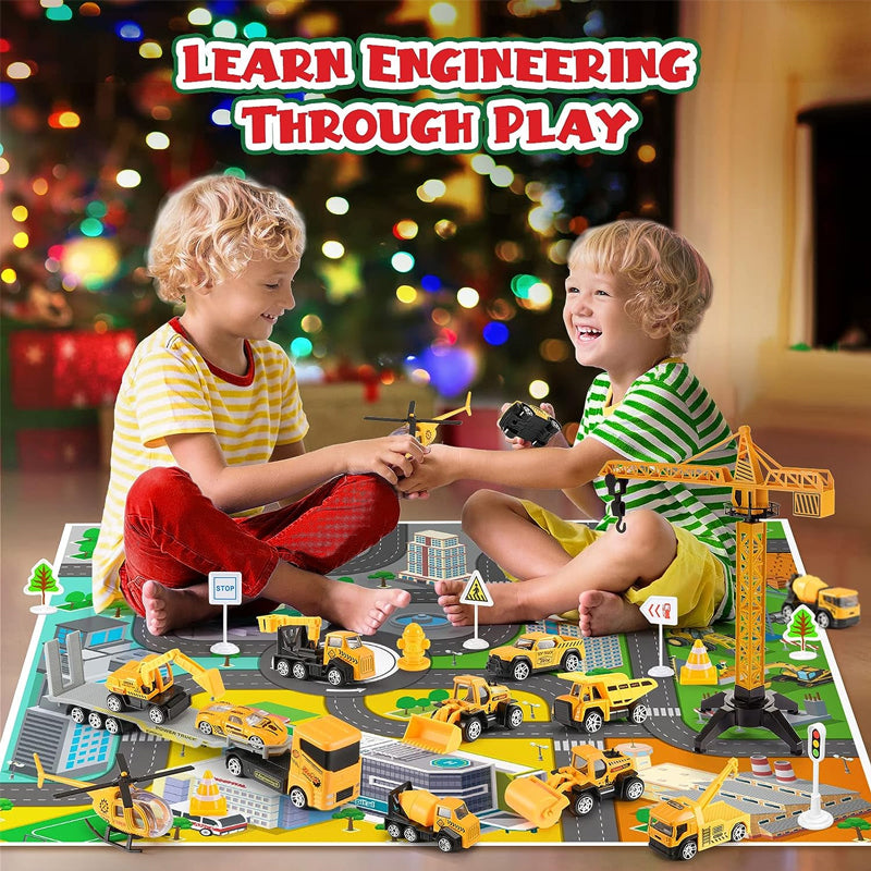 KidzConstruct - Adventskalender mit Baustellenfahrzeugen für kreative Köpfe