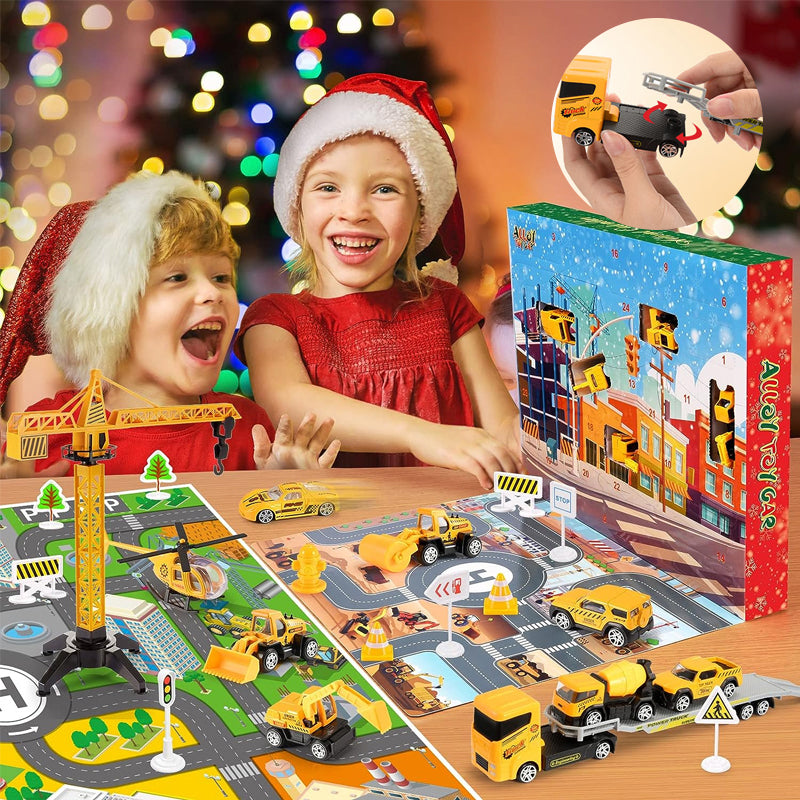 KidzConstruct - Adventskalender mit Baustellenfahrzeugen für kreative Köpfe