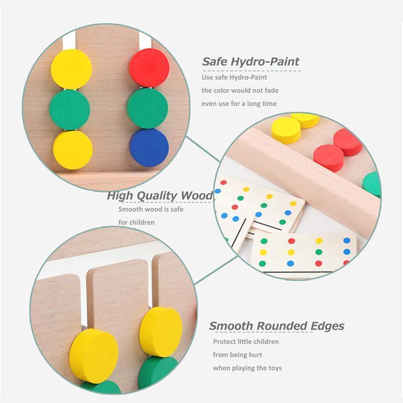 KinderLuxe - Lehrreiches Holzspiel mit vier Farben im Montessori-Stil