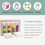 KinderLuxe - Lehrreiches Holzspiel mit vier Farben im Montessori-Stil