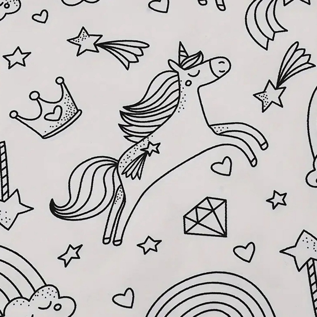 Kids' Cotton Pajama Set for Christmas Coloring