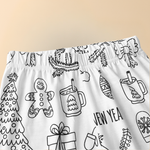 Kids' Cotton Pajama Set for Christmas Coloring