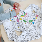 Kids' Cotton Pajama Set for Christmas Coloring