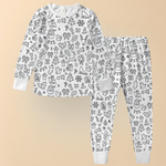 Kids' Cotton Pajama Set for Christmas Coloring
