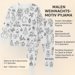 Kids' Cotton Pajama Set for Christmas Coloring