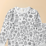 Kids' Cotton Pajama Set for Christmas Coloring