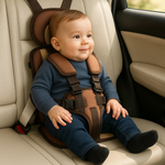 Portable car seat for children with seat belt