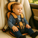 Portable car seat for children with seat belt