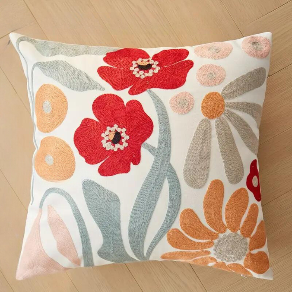 Kissenbezug mit Botanischem Design | Weich und Formbeständig | Pflegeleicht