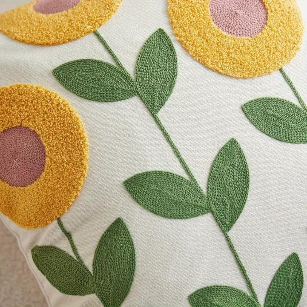 Kissenbezug mit Botanischem Design | Weich und Formbeständig | Pflegeleicht