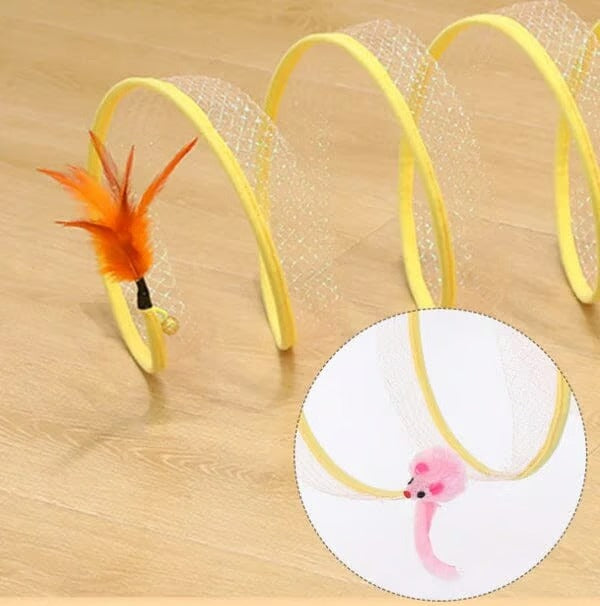 Cat Fun Deluxe | Foldable Cat Tunnel with Toy
