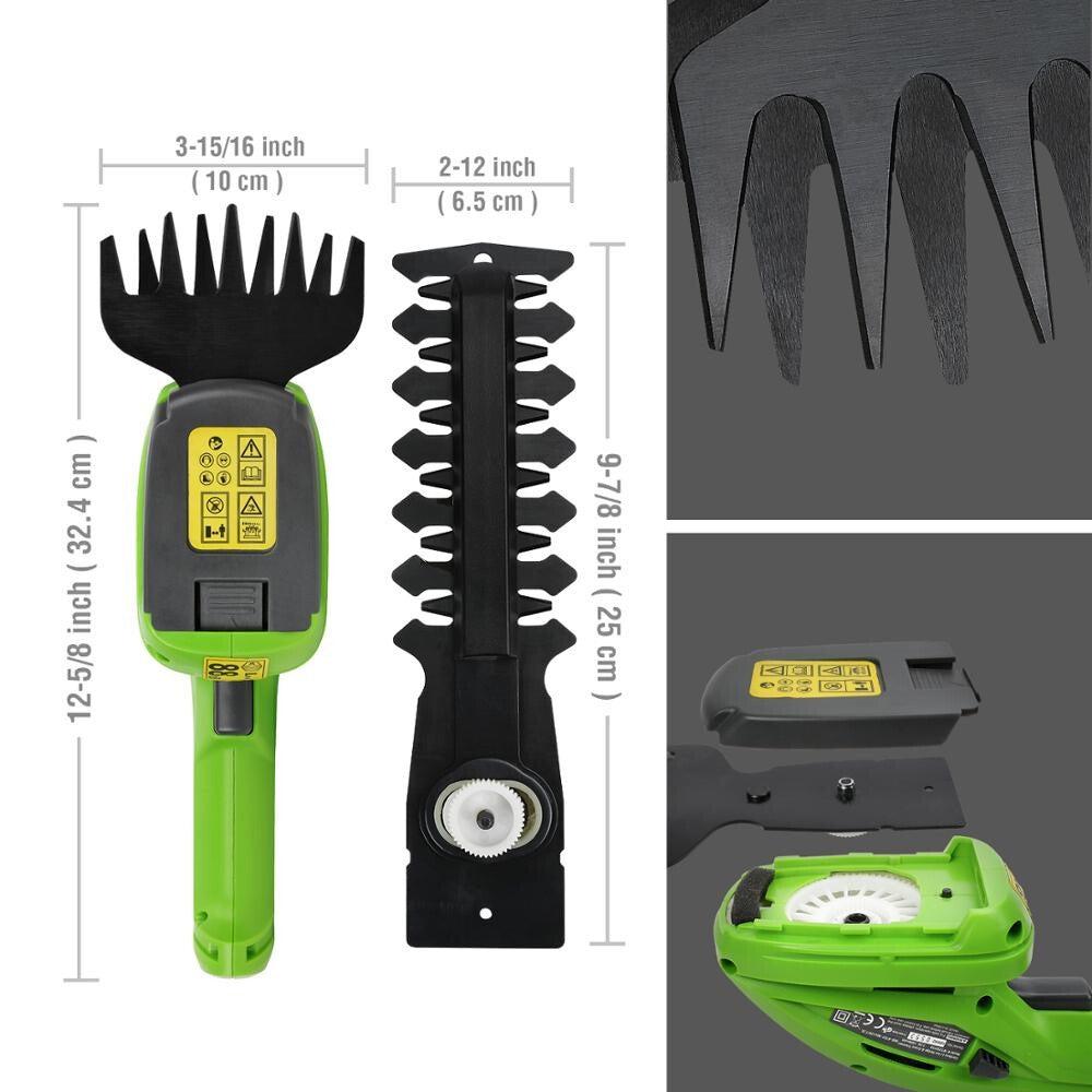 Kabelloser 2-in-1 Strauchschneider – Für Hecken und Gras