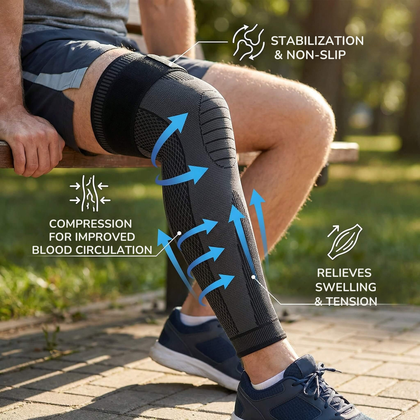 Knee Pads with Compression | Optimal Support | Breathable and Non-Slip