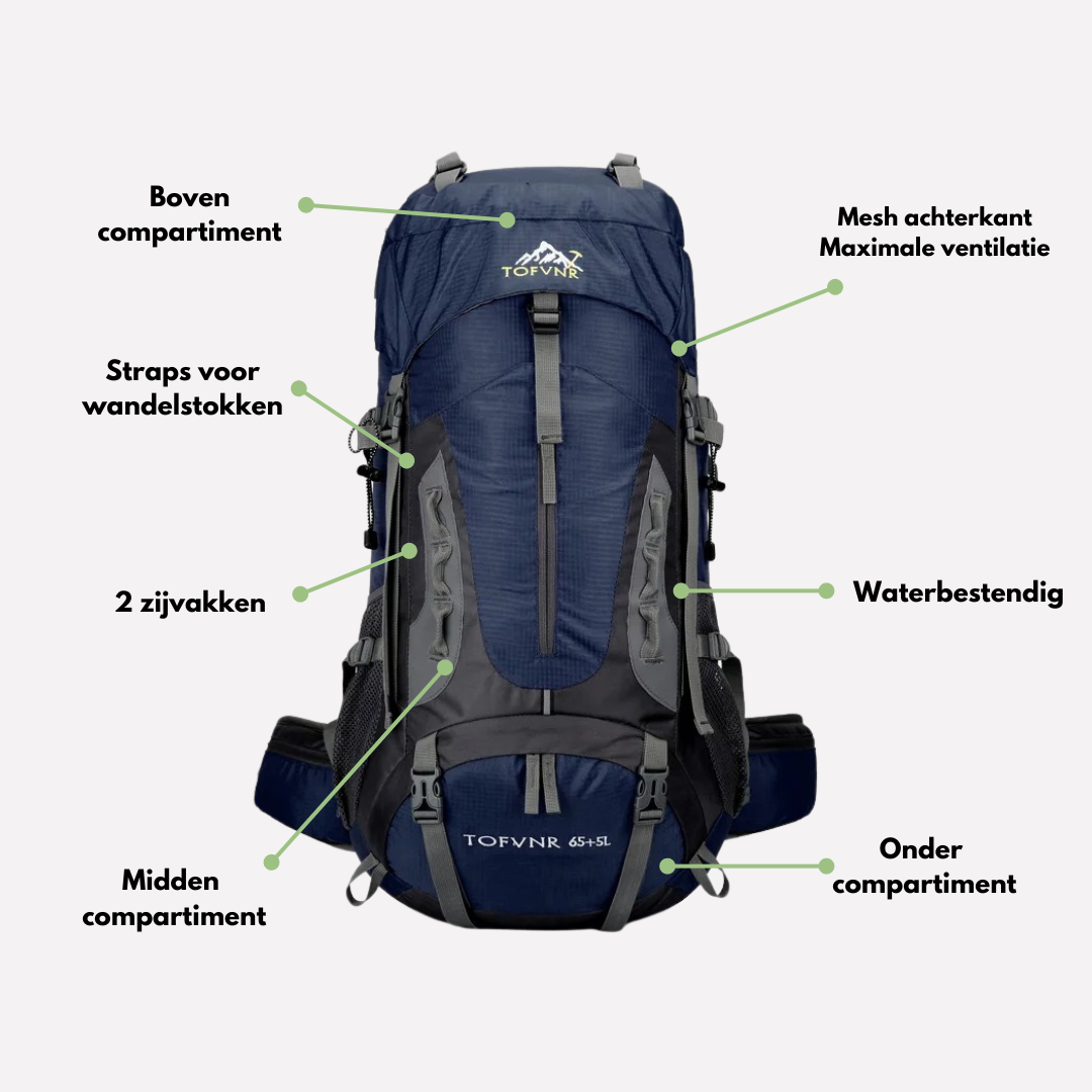 Adventure Backpack | 60L Waterproof Backpack for Outdoor Activities