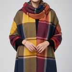 Eleganter Damen-Schal im modernen Karo-Design