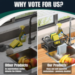 Practical Sink Rack | Rust-resistant | With Towel Holder | AquaOrganizer