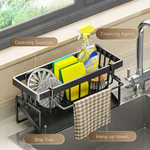 Practical Sink Rack | Rust-resistant | With Towel Holder | AquaOrganizer