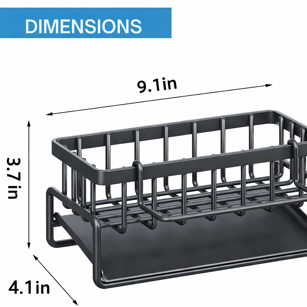 Practical Sink Rack | Rust-resistant | With Towel Holder | AquaOrganizer