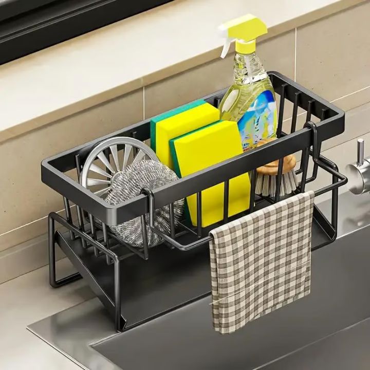 Practical Sink Rack | Rust-resistant | With Towel Holder | AquaOrganizer