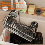 Practical kitchen shelf with strong suction cups and open water drainage