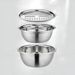 Multifunctional Stainless Steel Colander Set for the Kitchen